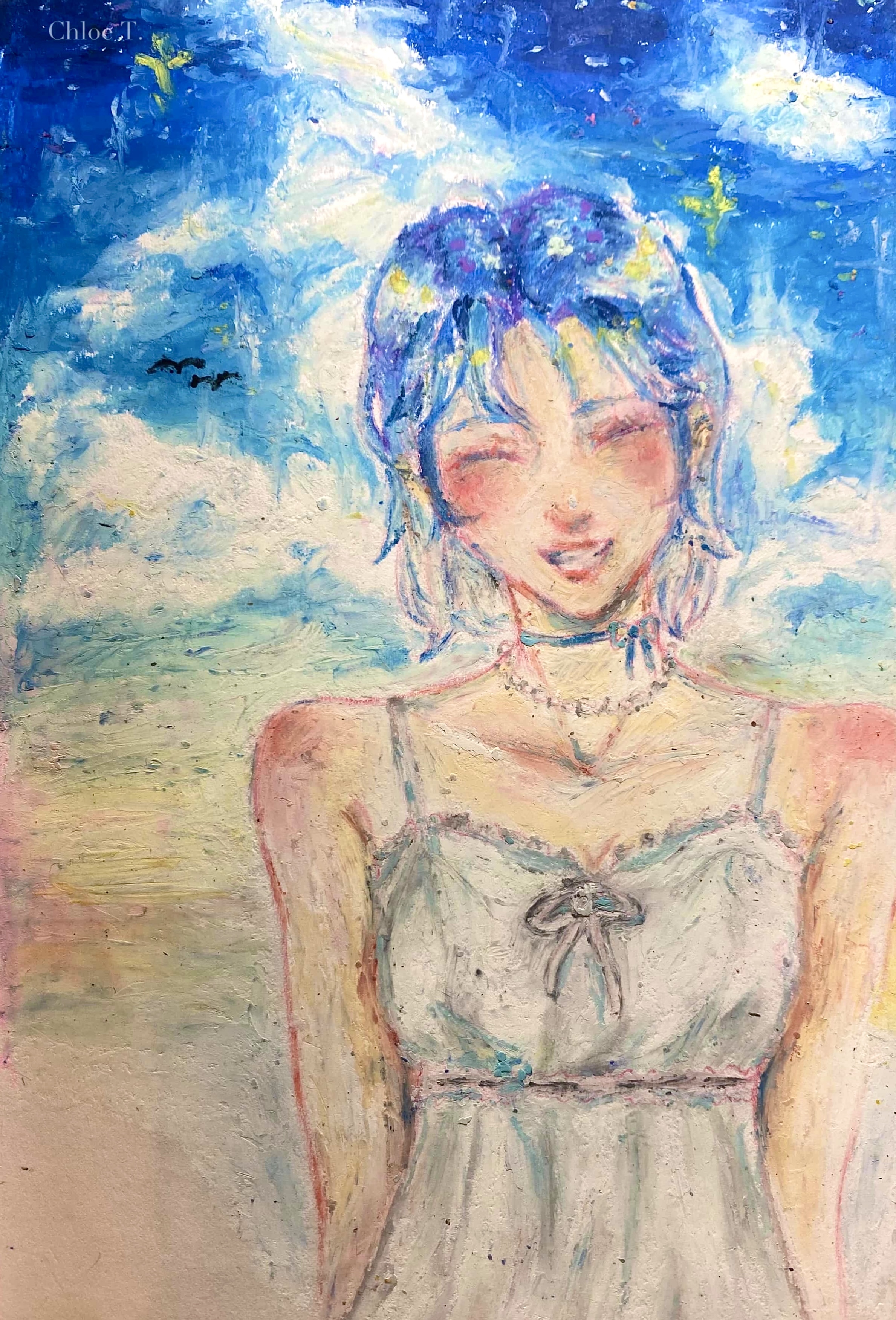 Digital artist creating